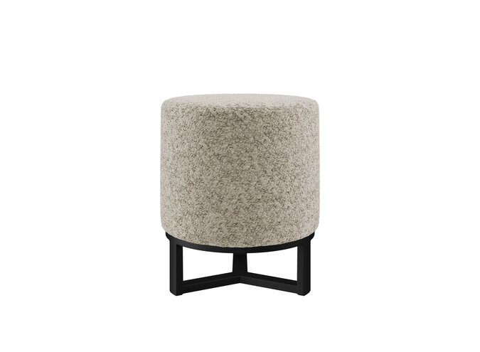 Round pouf 'Flynn' - Richie Taupe