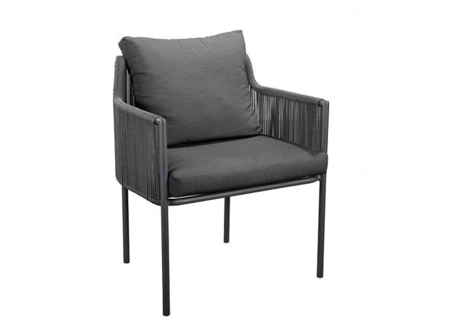 Garden chair 'Umi' - Alu Black/Grey