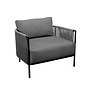 Fauteuil de jardin 'Umi' - Alu Black/Grey