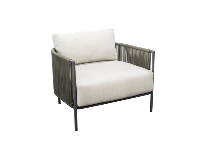 Lounge chair 'Umi' - Alu Dark Grey/Green