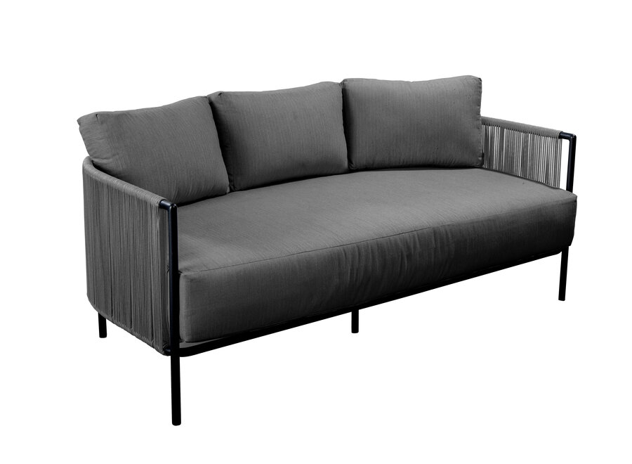 Lounge-Sofa 'Umi' - Alu Black/Grey