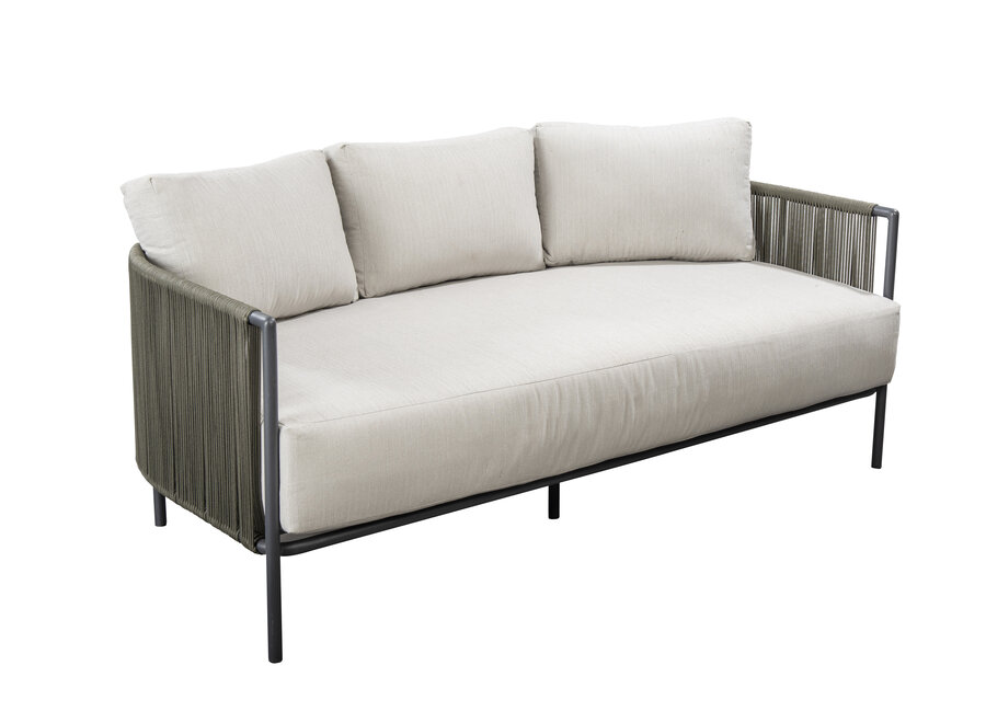 Lounge sofa 'Umi' - Alu Dark Grey/Green