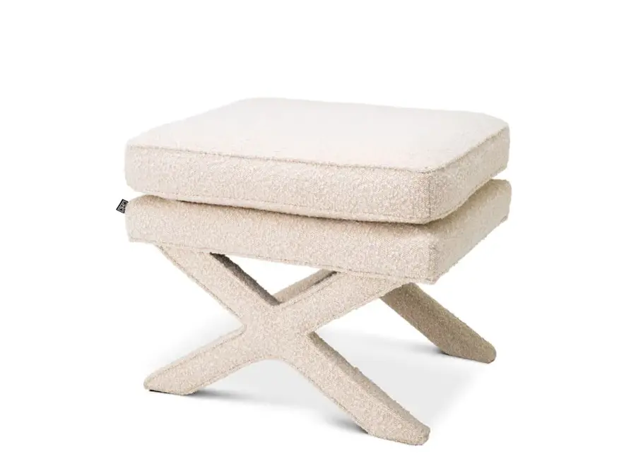 Stool 'Cordoba' - Bouclé cream