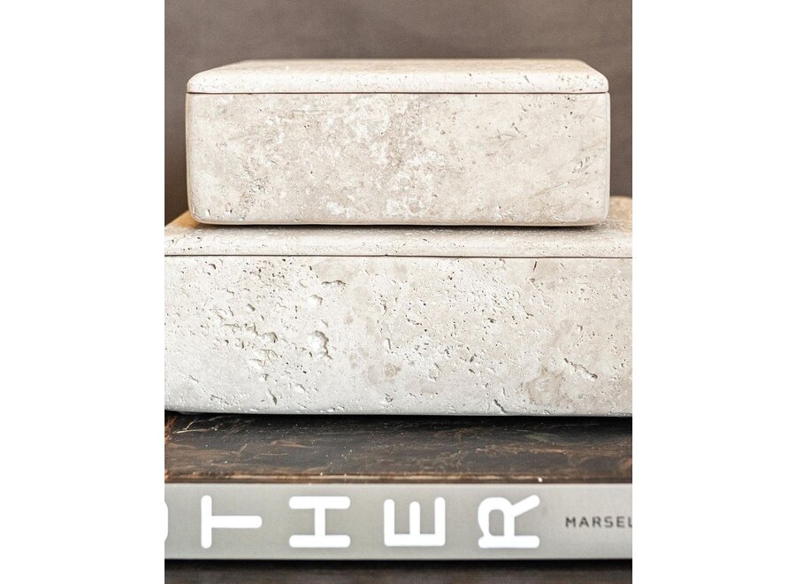 Bewaardoos 'Herning' Travertine - L