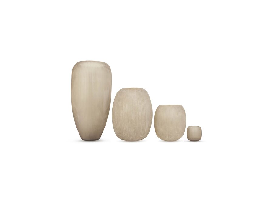 Vase 'Kinbombi' Frosted Smoke - L
