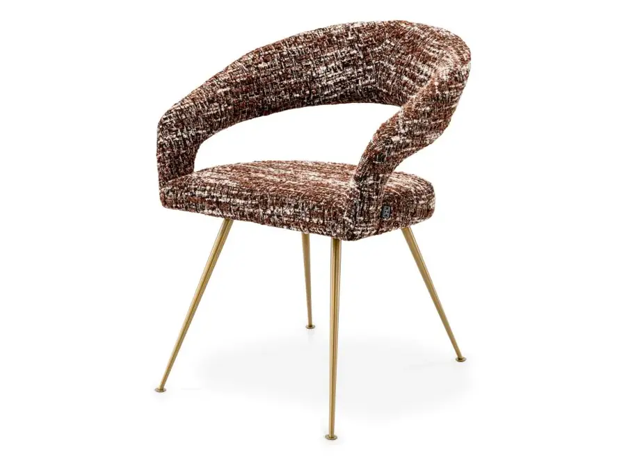 Dining Chair Bravo - Bouclé red
