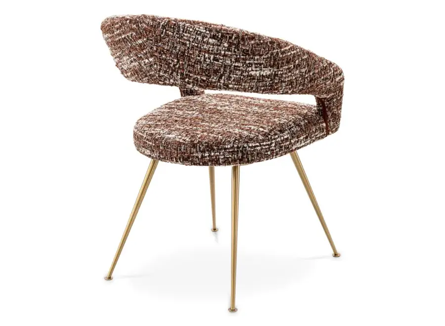 Dining Chair 'Bravo' - Bouclé red