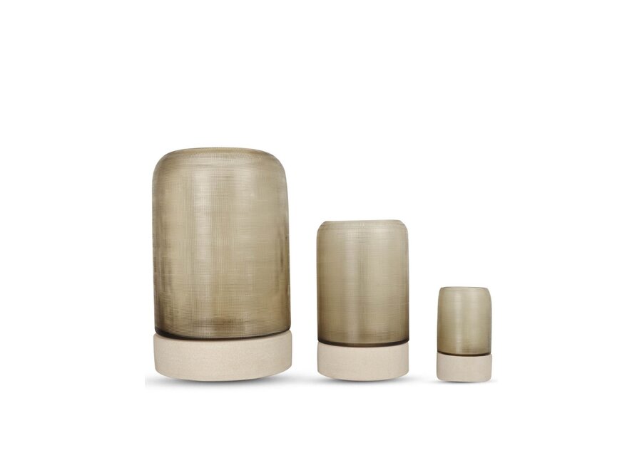 Porte-bougie 'Kogan' Smoke - L