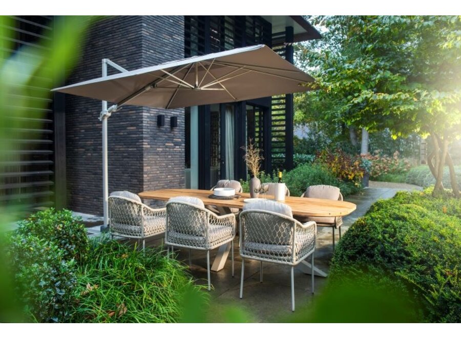 Parasol 'Cavalo' 300x300 - Salix/Taupe