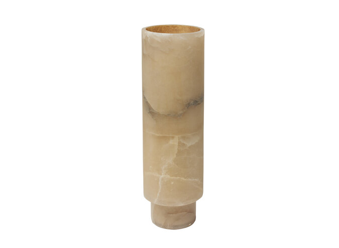 Alabaster tealight 'Lascar' - L - Beige