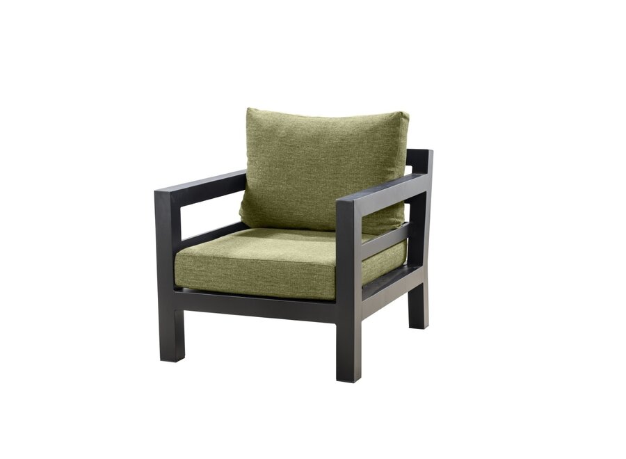 Lounge chair 'Midori' - Black/Green