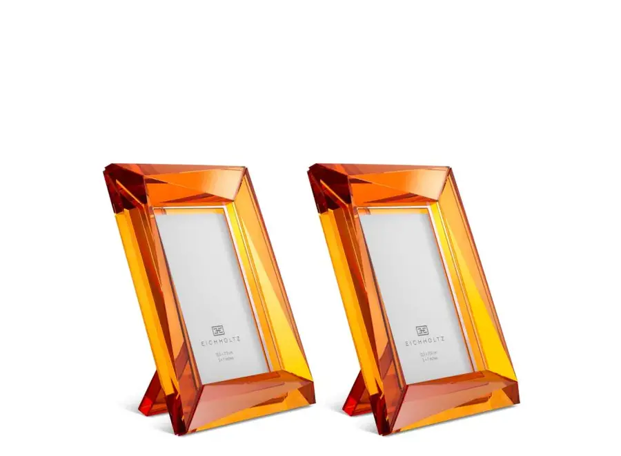 Photo frame 'Obliquity' Orange - L - Set van 2