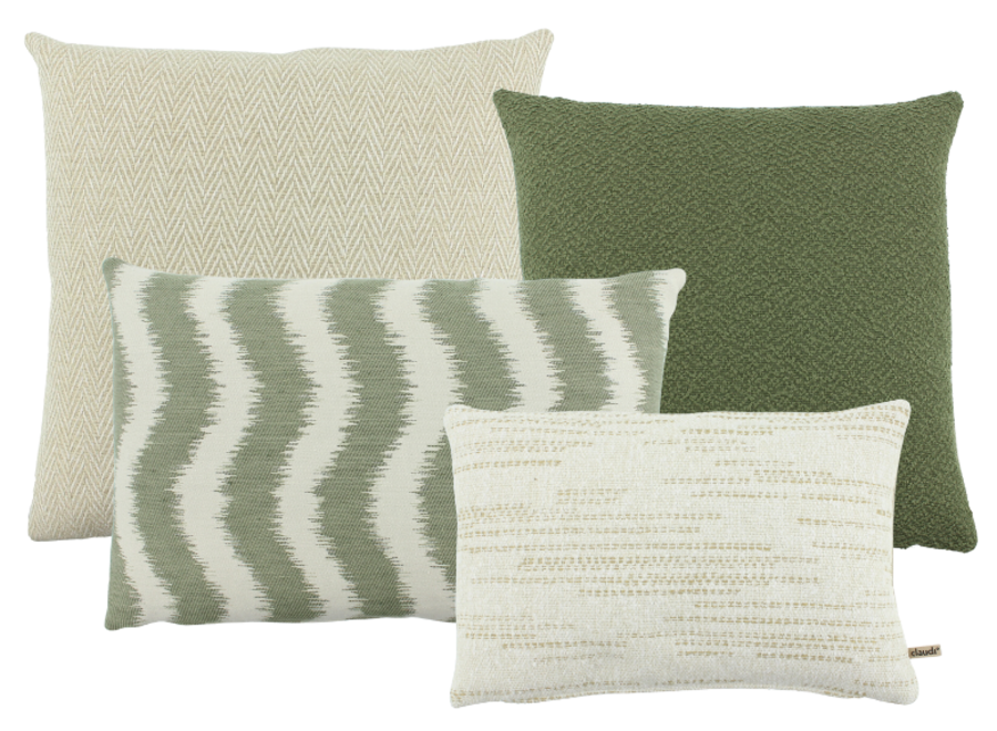 Combinaison coussin Outdoor Olive: Betina, Short, Hewella & Cafello