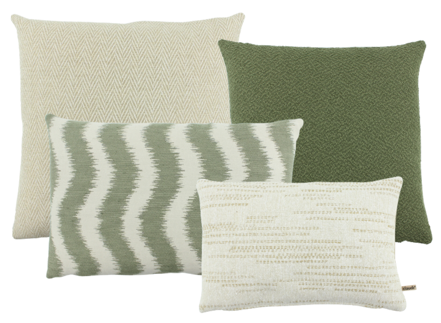 Cushion combination Outdoor Olive: Betina, Short, Hewella & Cafello