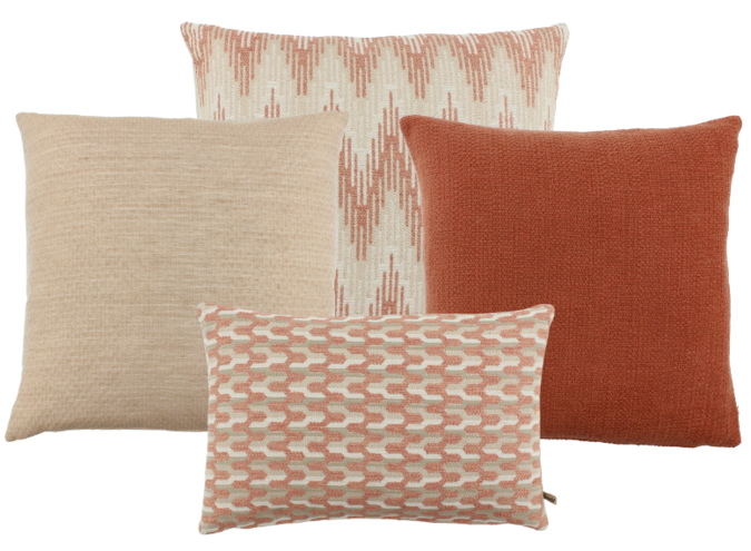 Combinaison coussin Outdoor Marsala: Pinziza, Hermana, Summery & Pinhali