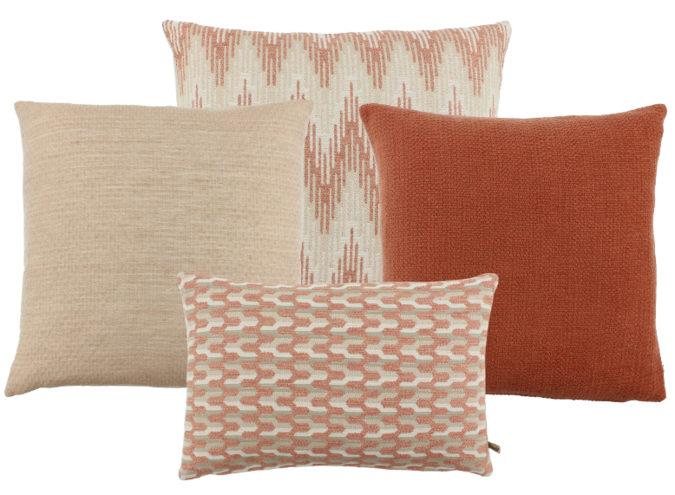 Kussencombinatie Outdoor Marsala: Pinziza, Hermana, Summery & Pinhali