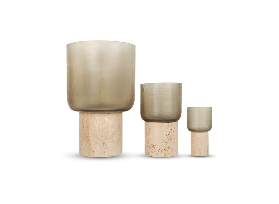 Porte-bougie 'James' Smoke - M