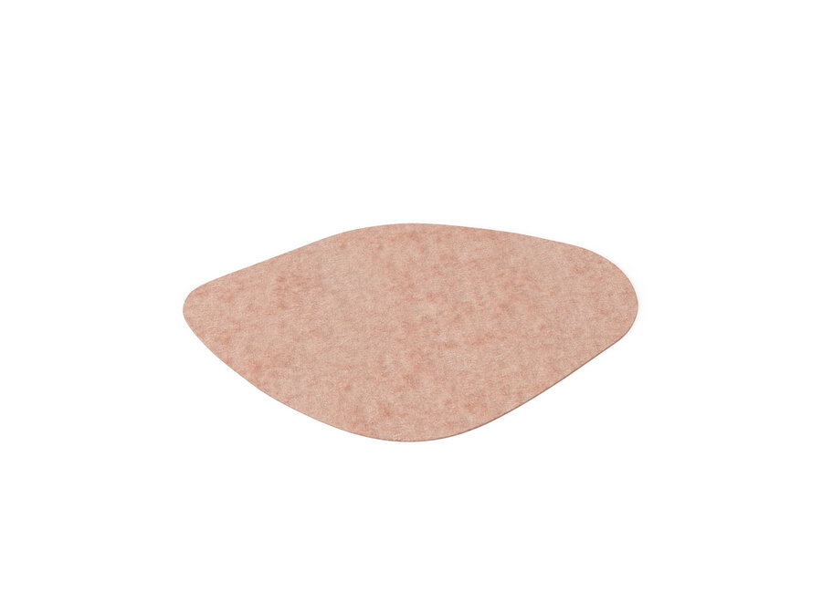 Carpet organic shape 'Lake' - Rose