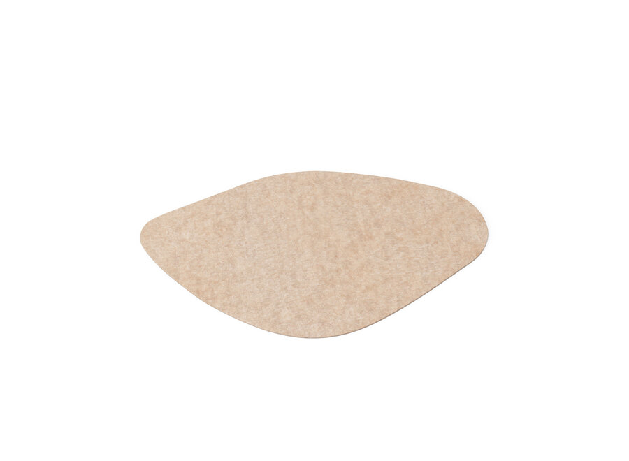 Carpet organic shape 'Lake' - Pearl