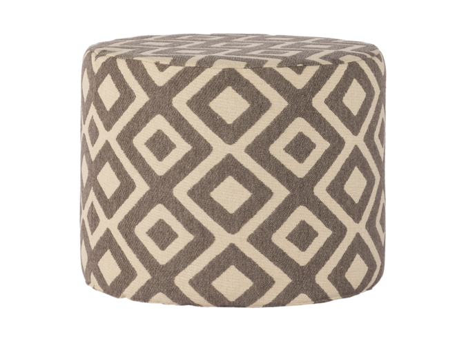 Outdoor pouf 'Ian' - Grey