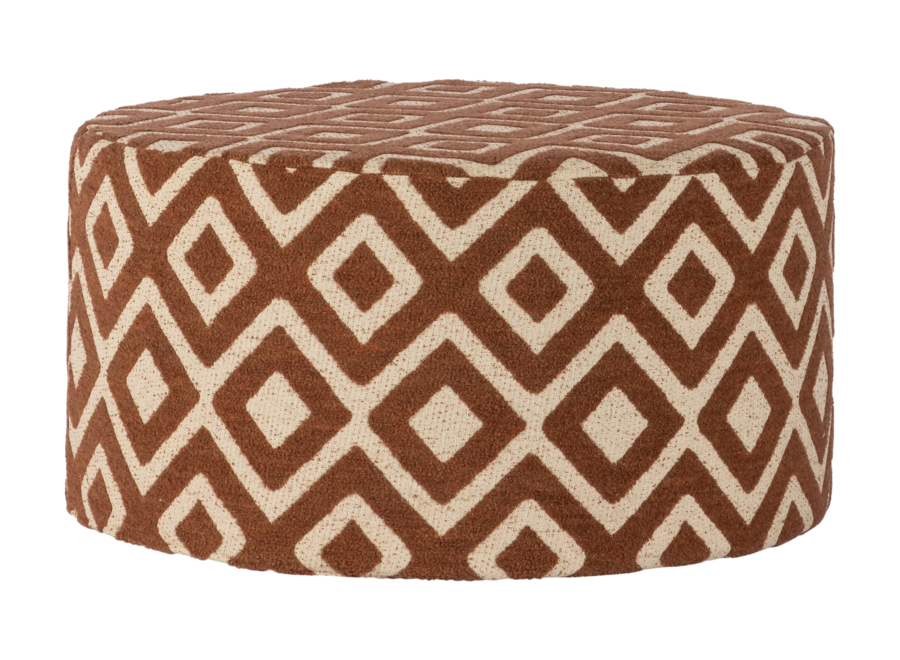 Outdoor pouf 'Ian' - Terra