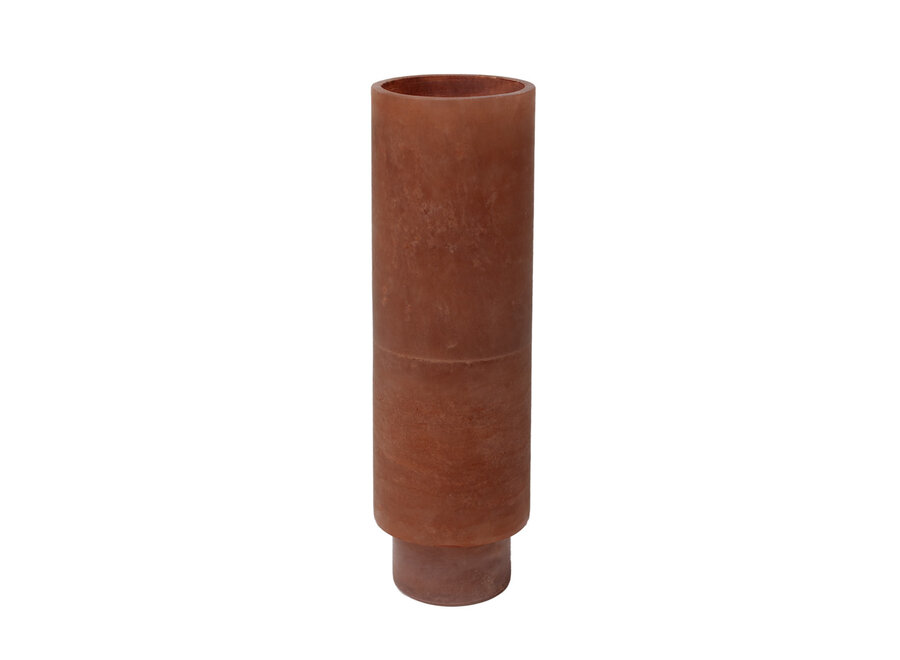 Alabaster tealight 'Lascar' - L - Rust