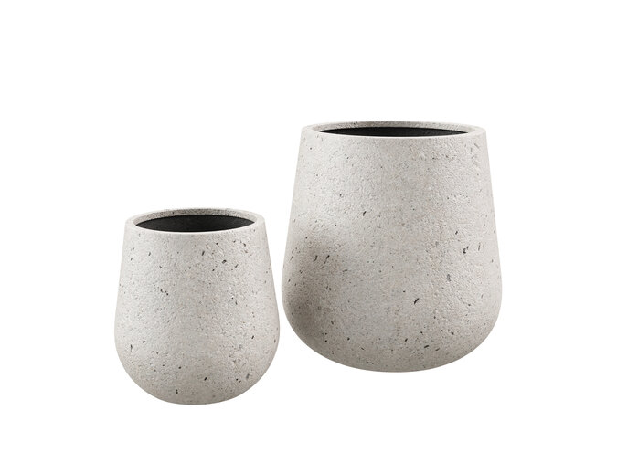 Planter 'Olea' - set of 2 - Light grey