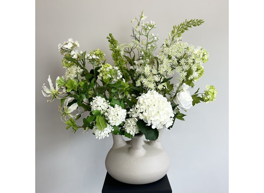 Künstlicher Blumenstrauß 'Weiß' für Hornvase