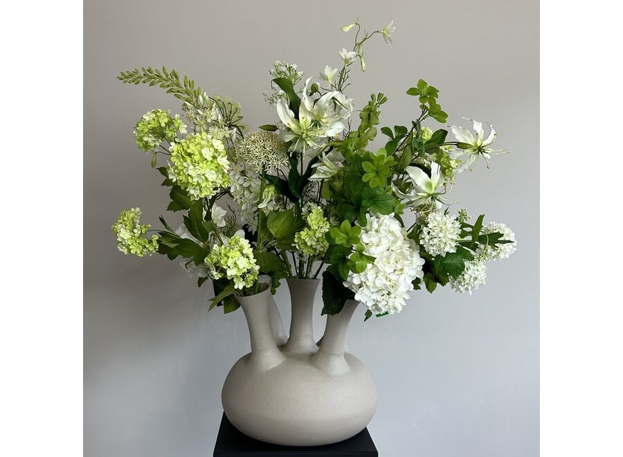 Bouquet artificiel 'Blanc' pour vase en corne