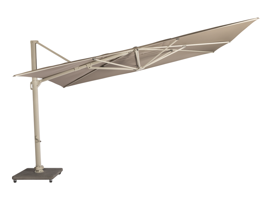 Sonnenschirm 'Santo' 400x300 - Chalk/Taupe