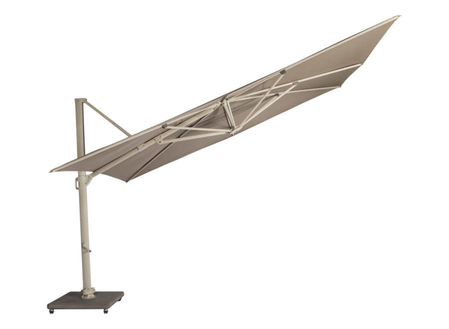 Sonnenschirm 'Santo' 400x300 - Chalk/Taupe