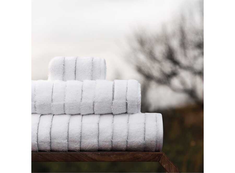 Towel 'Taormina' - White/Silver