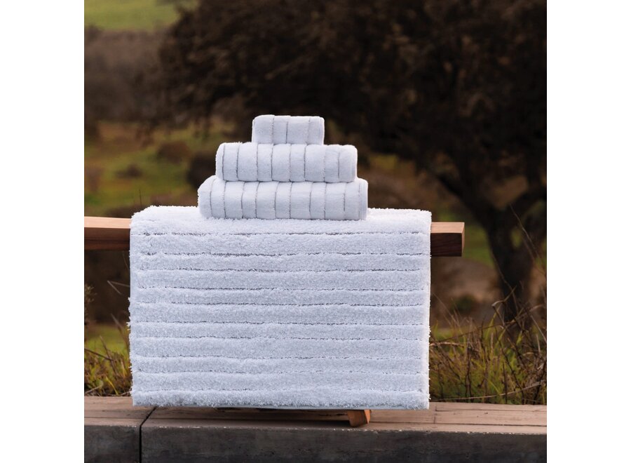 Bath mat 'Taormina' -White/Silver