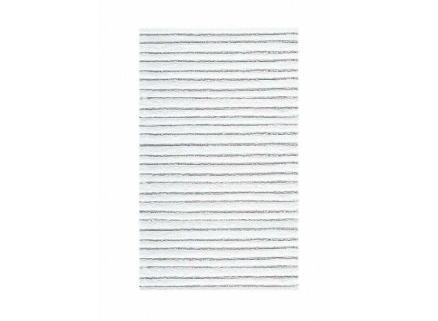 Bath mat 'Taormina' -White/Silver