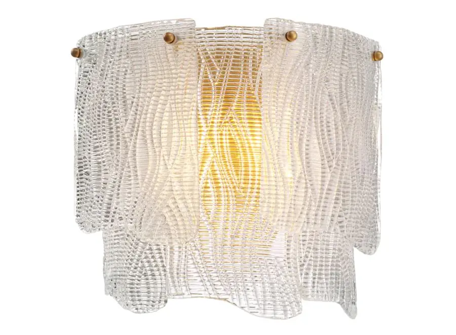 Wandlamp 'Asinara' - Textured Glass