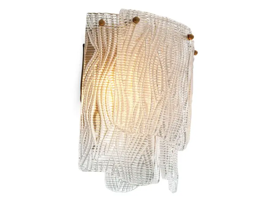 Wall lamp 'Asinara' - Textured Glass