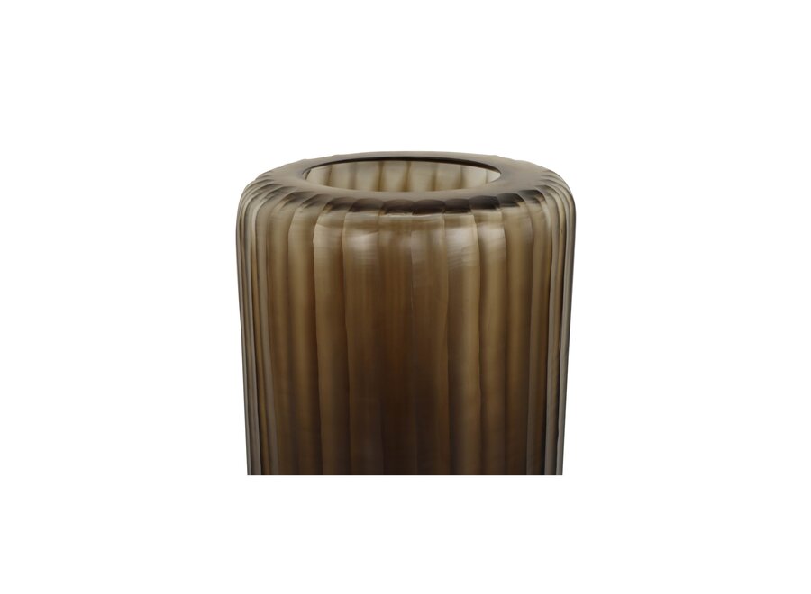 Vase 'Basalt' L - brown