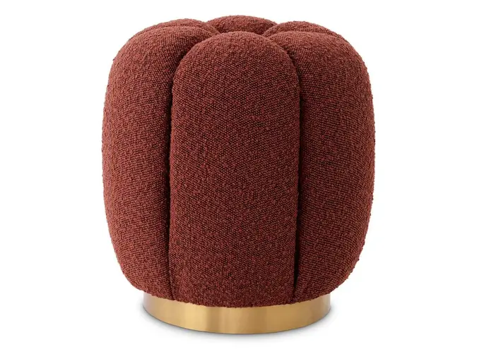 Hocker Orchanic - Bouclé rouge