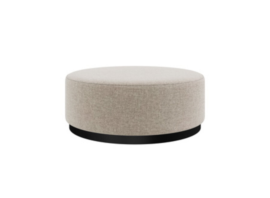 Pouf rond 'Liam' - Ronaldo fabric Sand