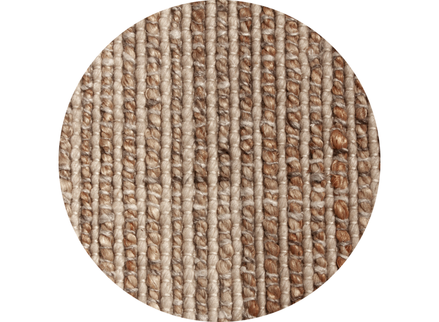 Round carpet 'Volga' - Naturel