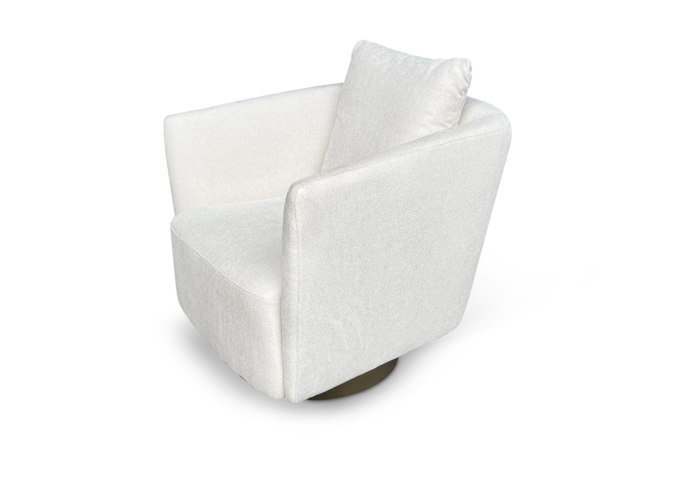 Swivel armchair Borgia - White