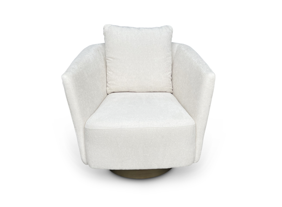 Swivel armchair 'Borgia' - White