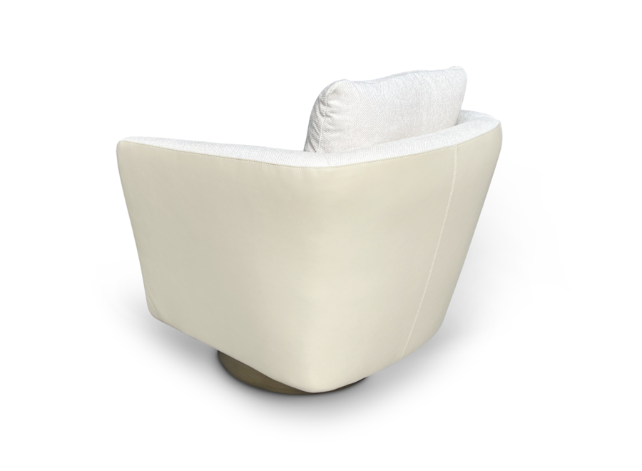Drehsessel 'Borgia' - Beige Leather