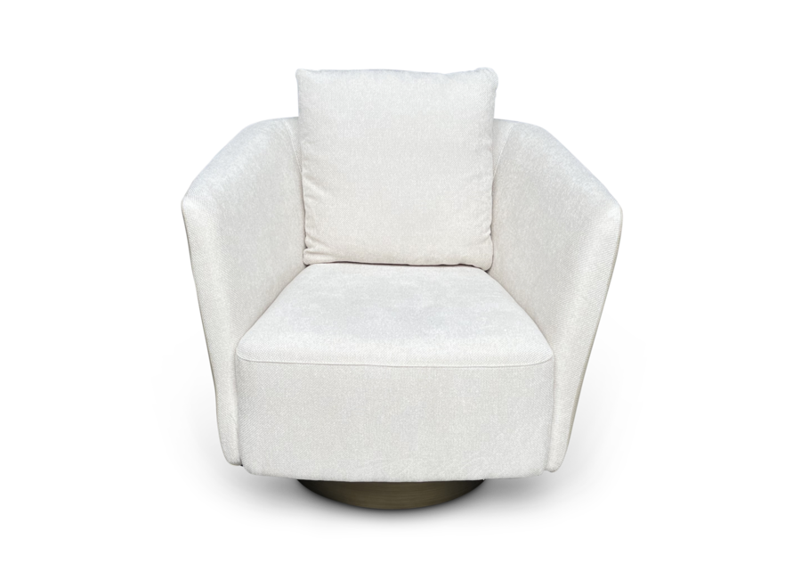 Draaifauteuil Borgia - Off White/Leather