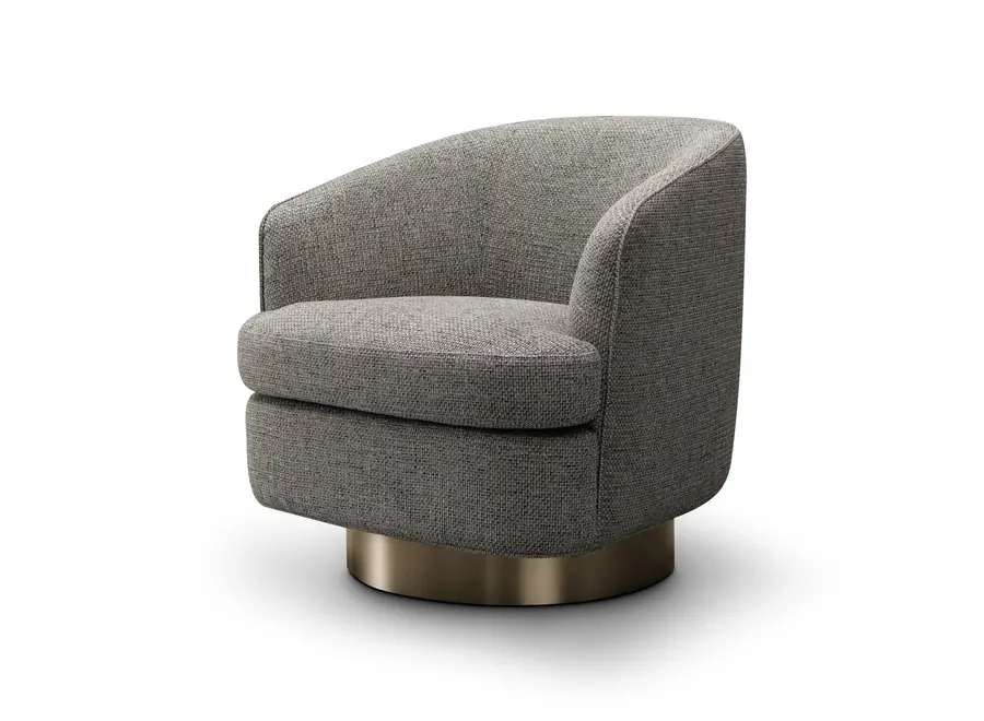 Fauteuil pivotant Borelli - Grey Tweed