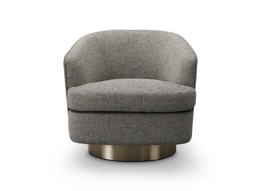Sessel 'Borelli' -  Grey Chanel Tweed