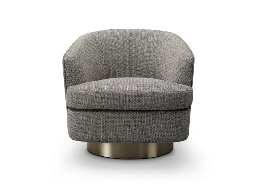 Swivel armchair Borelli - Grey Tweed