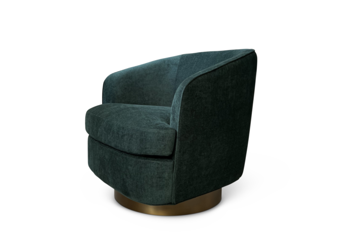 Swivel armchair Borelli - Green Velvet