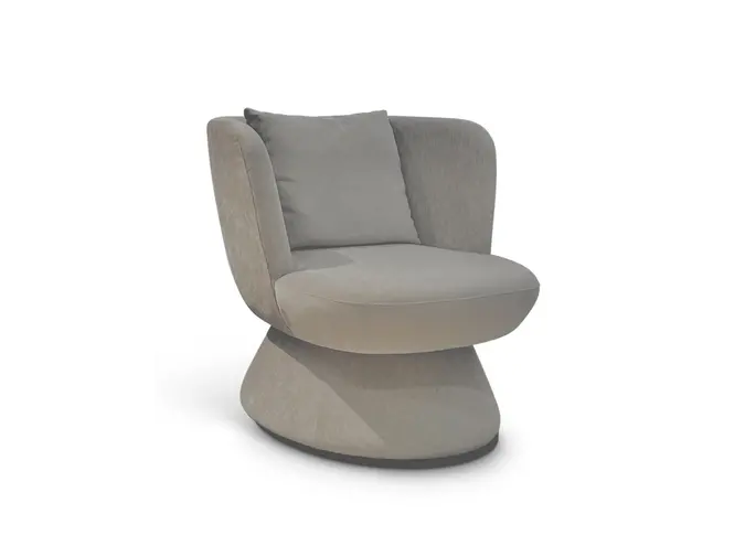 Fauteuil pivotant Anna - Greige