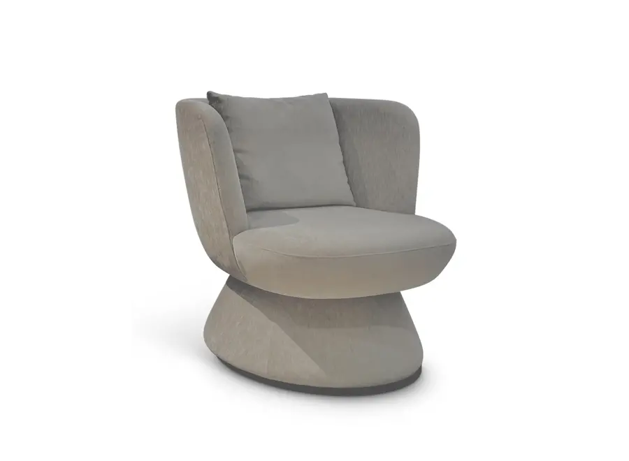 Swivel armchair Anna - Greige